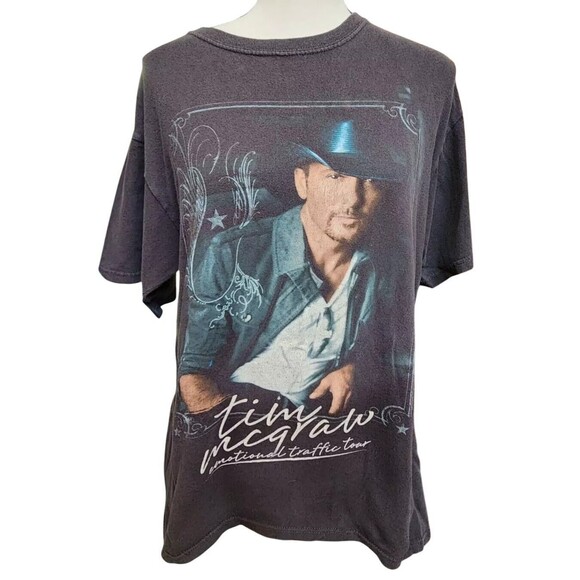 Tim McGraw Traffic Tour Black Band T-shirt Size Large Country Music - Picture 1 of 5